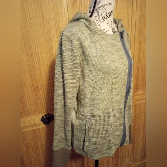 Matilda Jane Olive Zip Up with Navy Trim - Picture 10 of 11